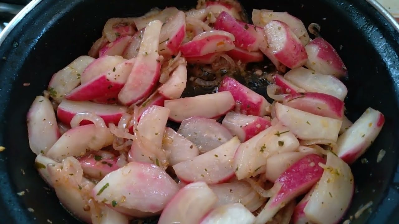 Rabanete refogado, uauuu que delícia