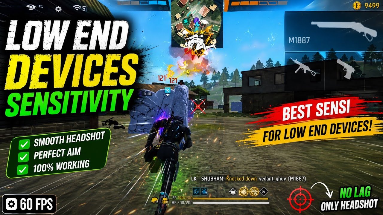 🔥 Best Low End Devices Sensitivity 2026 😱 100% Headshot & No Lag | Free Fire MAX