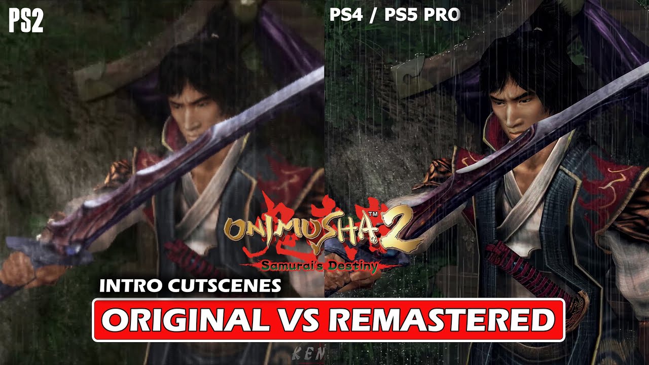 ONIMUSHA 2 Remaster VS Original Graphics Comparison & Censorship - Intro Cutscenes (PS2 Vs PS4/PS5)