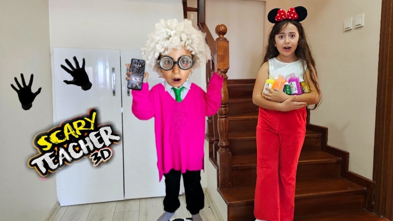 ESMA GERÇEK HAYATTA SCARY TEACHER KIZGIN ÖĞRETMENDEN SLIME KURTARMA !!