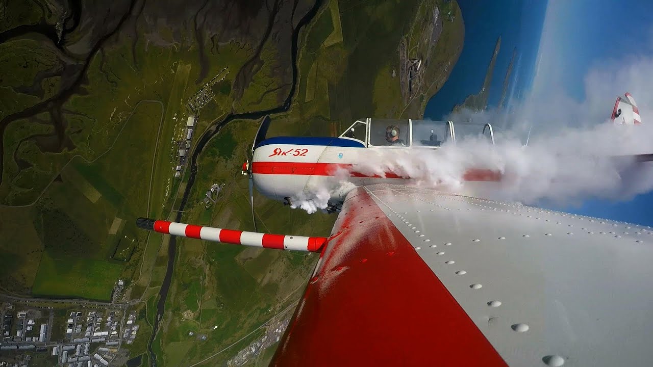 Aerobatics Yak 52 at Airshow