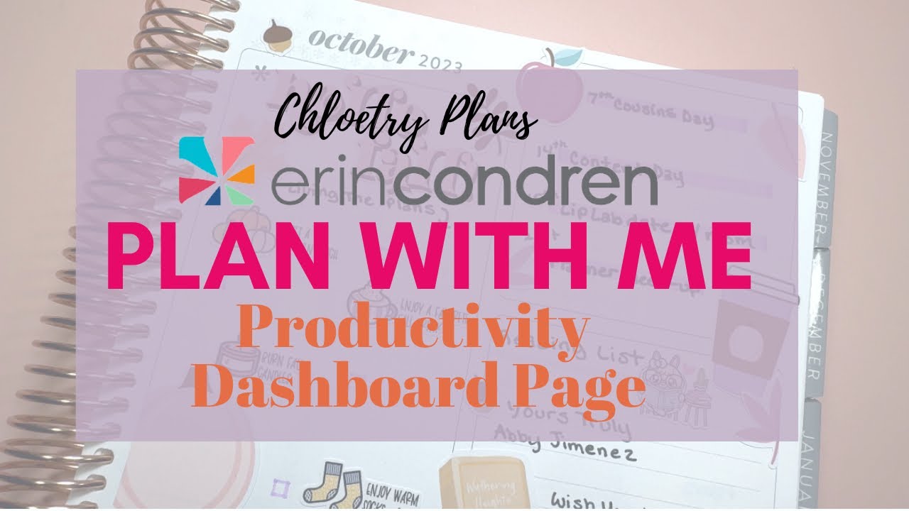 Erin Condren Plan With Me | Dashboard Layout