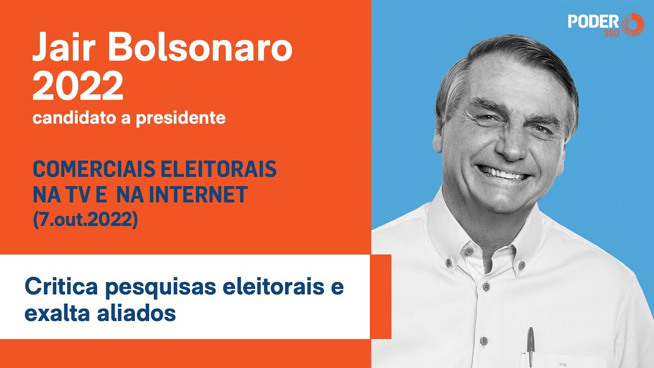 Bolsonaro (programa eleitoral 5min - TV): Critica pesquisas eleitorais e exalta aliados