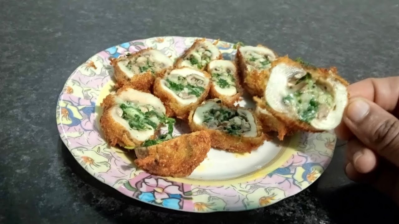 Cheesy mushroom 🍄 snacks😋| stuffed mushrooms recipe🌱