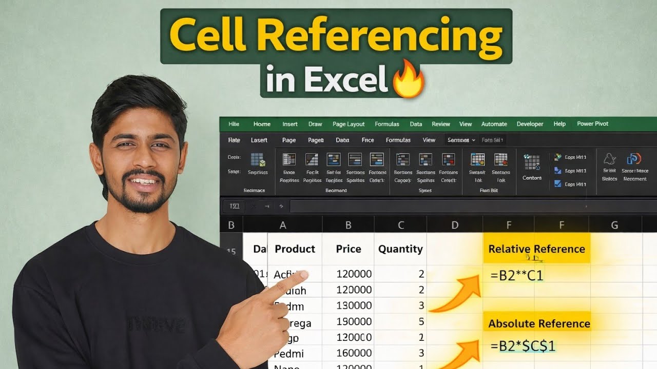 Cell Referencing in Excel | Relative, Absolute & Mixed Reference Explained | Beginner to Pro