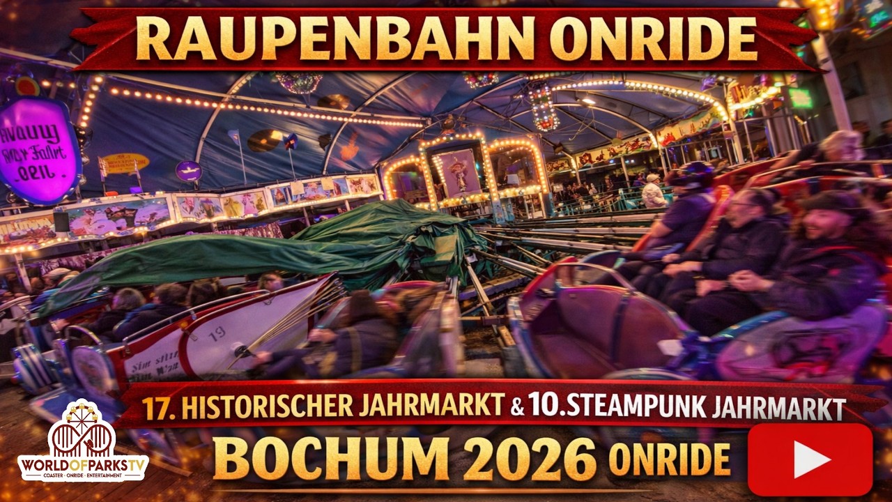Raupenbahn (Onride) Steiger Buchholz - Kirmes Fahrgeschäft - 17. Historischer Jahrmarkt Bochum 2026