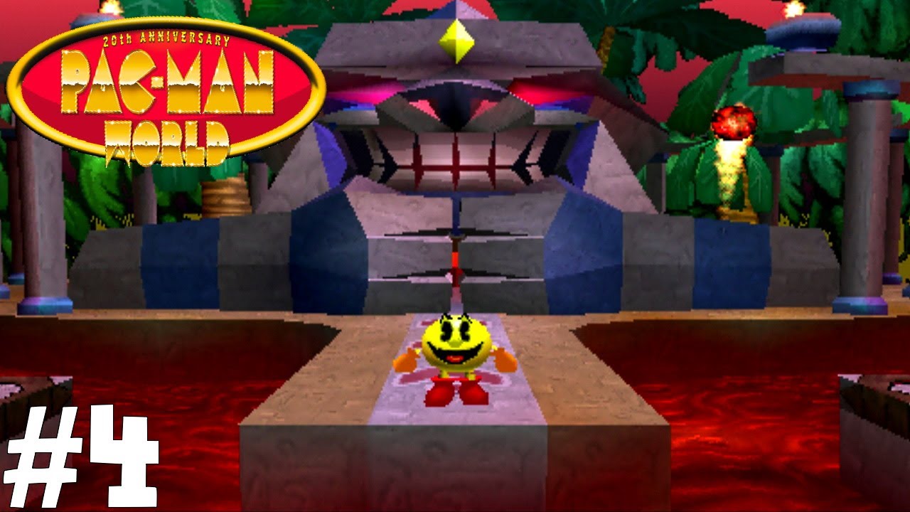 Pac-Man World Gameplay (PS1) Part 4 - Anubis Rex Boss Fight