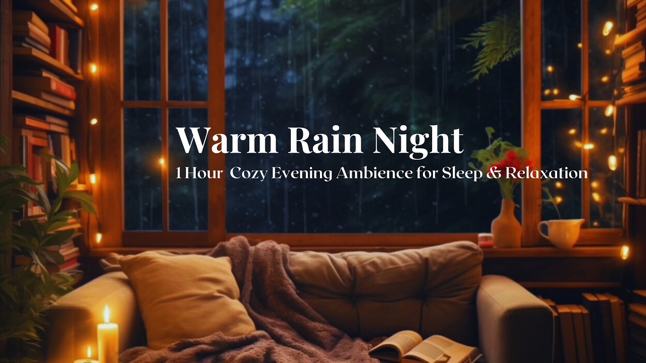 Soft Rain Through the Open Window 🌧 Cozy Evening Ambience for Sleep & Relaxation (1 Hour)