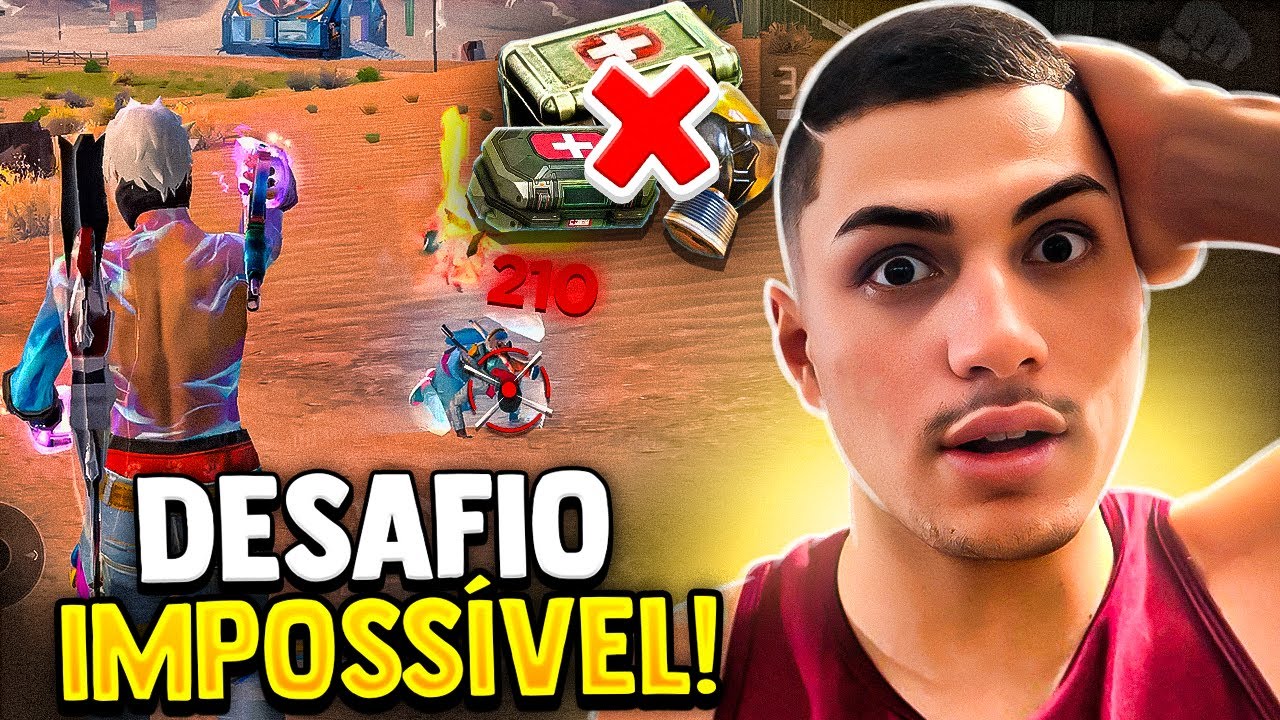É PROIBIDO USAR ITENS DE CURA NESSE DESAFIO SOLO VS SQUAD! FREE FIRE MOBILE! JACKsx FF