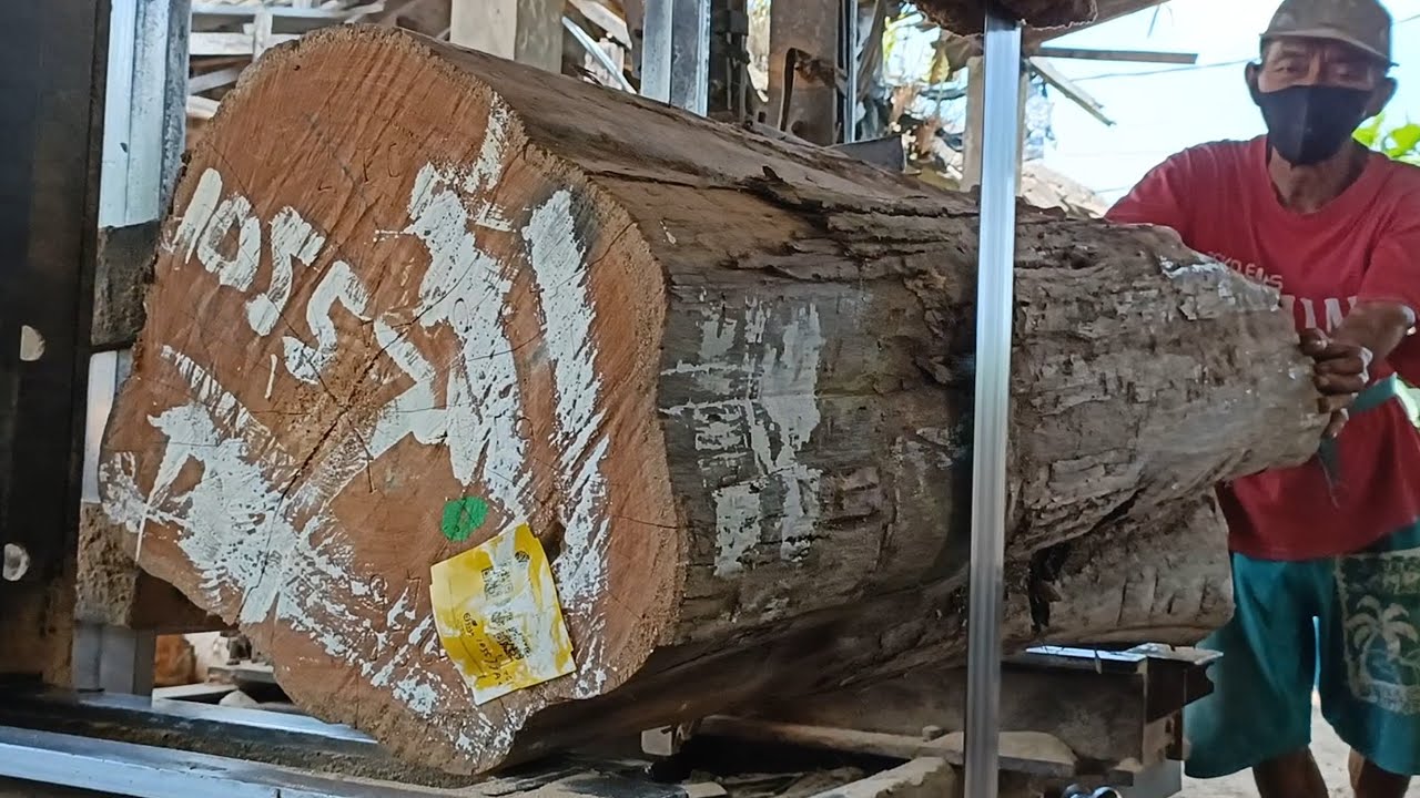 Can't believe how this log was sawed || Ancestral wood sawing technique 