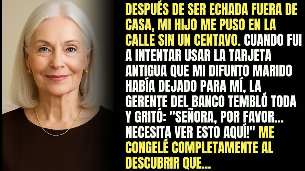 Después De Que Mi Hijo Me Echó, Intenté Usar La Tarjeta Vieja Que Mi Marido Dejó  La Gerente