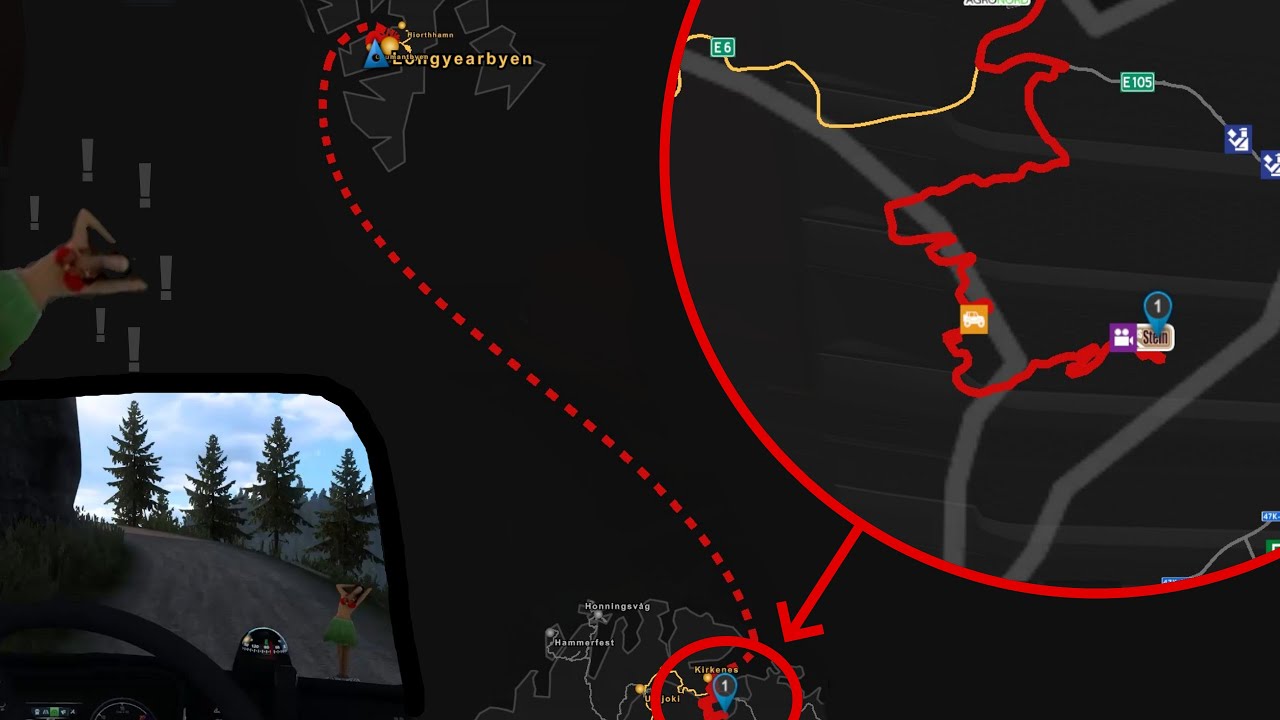 Driving the worst road in Norway in ETS2 Modded! ProMods - Kirkenes to Grumantbyen!