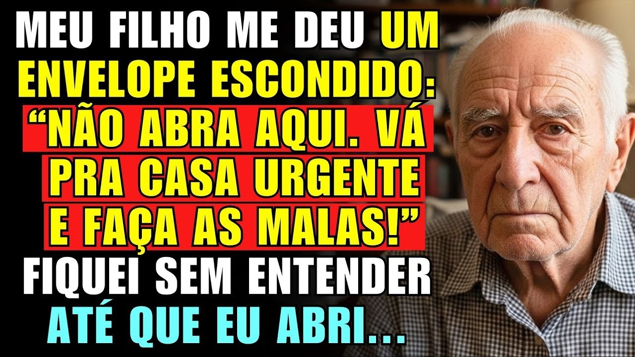 MEU FILHO ME DEU UM ENVELOPE ESCONDIDO- 'NÃO ABRA AQUI. VÁ PRA CASA URGENTE E FAÇA AS MALAS!'