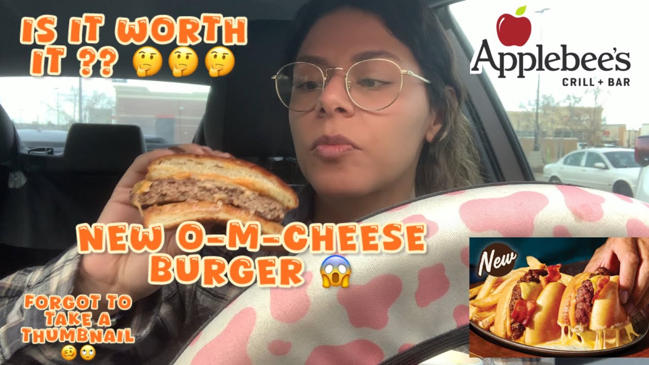 Trying AppleBee's NEW O-M CHESSE BURGER !!! My Thoughts!