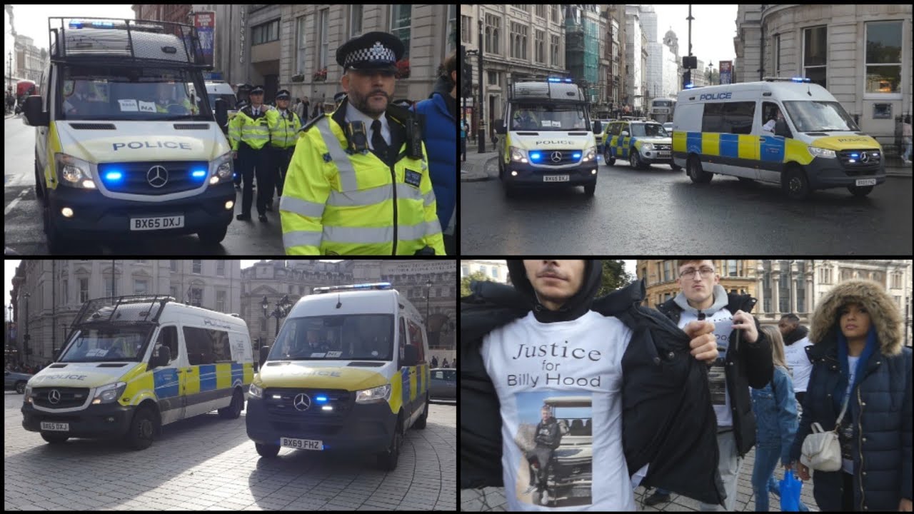 Police Response to Protest - Billy Hood Protest at Trafalgar Square