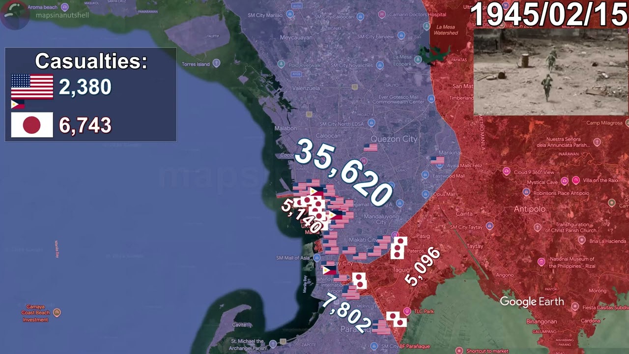 Battle of Manila using Google Earth