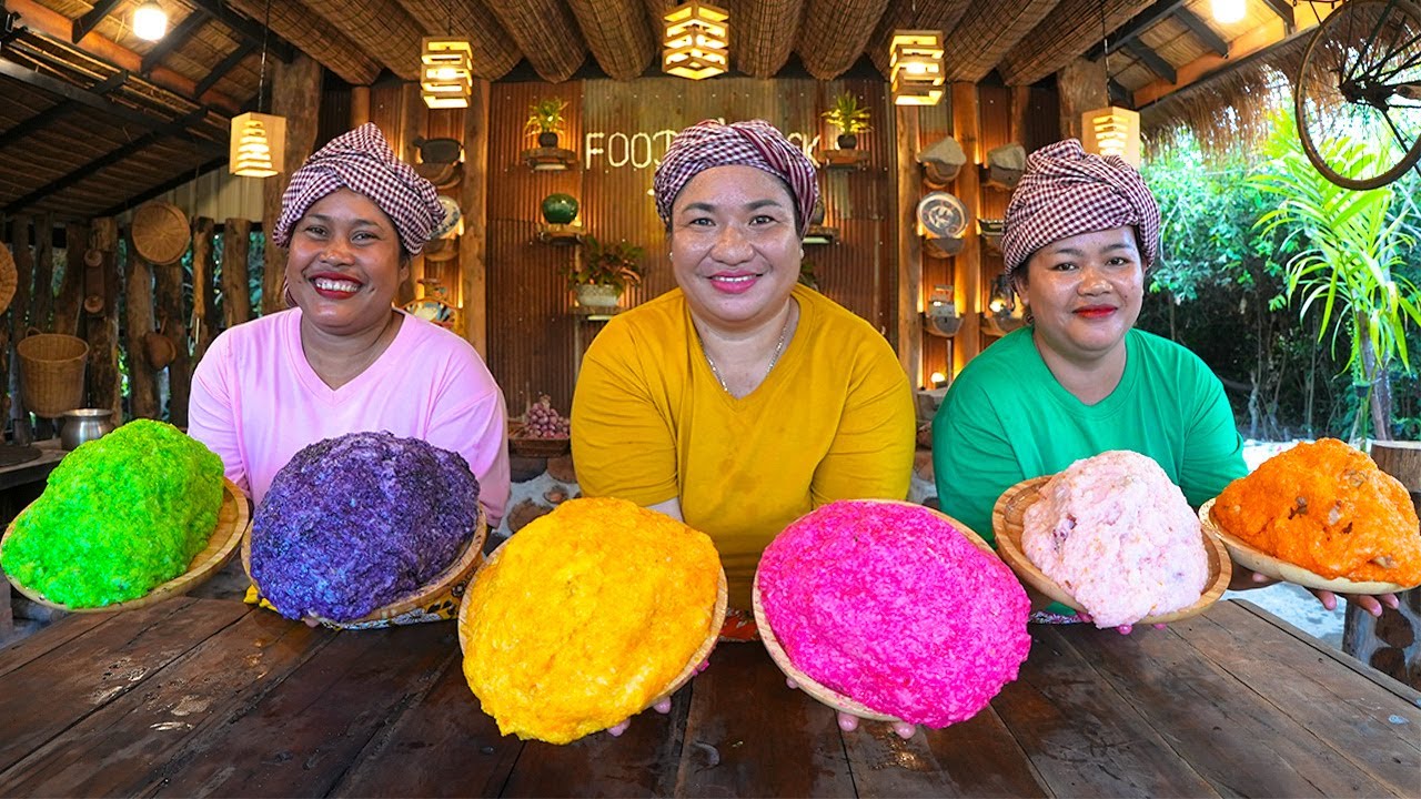 I Cook Crispy Fried Chicken in Colorful Sticky Rice | Most Delicious Fried Crispy Chicken Flavor
