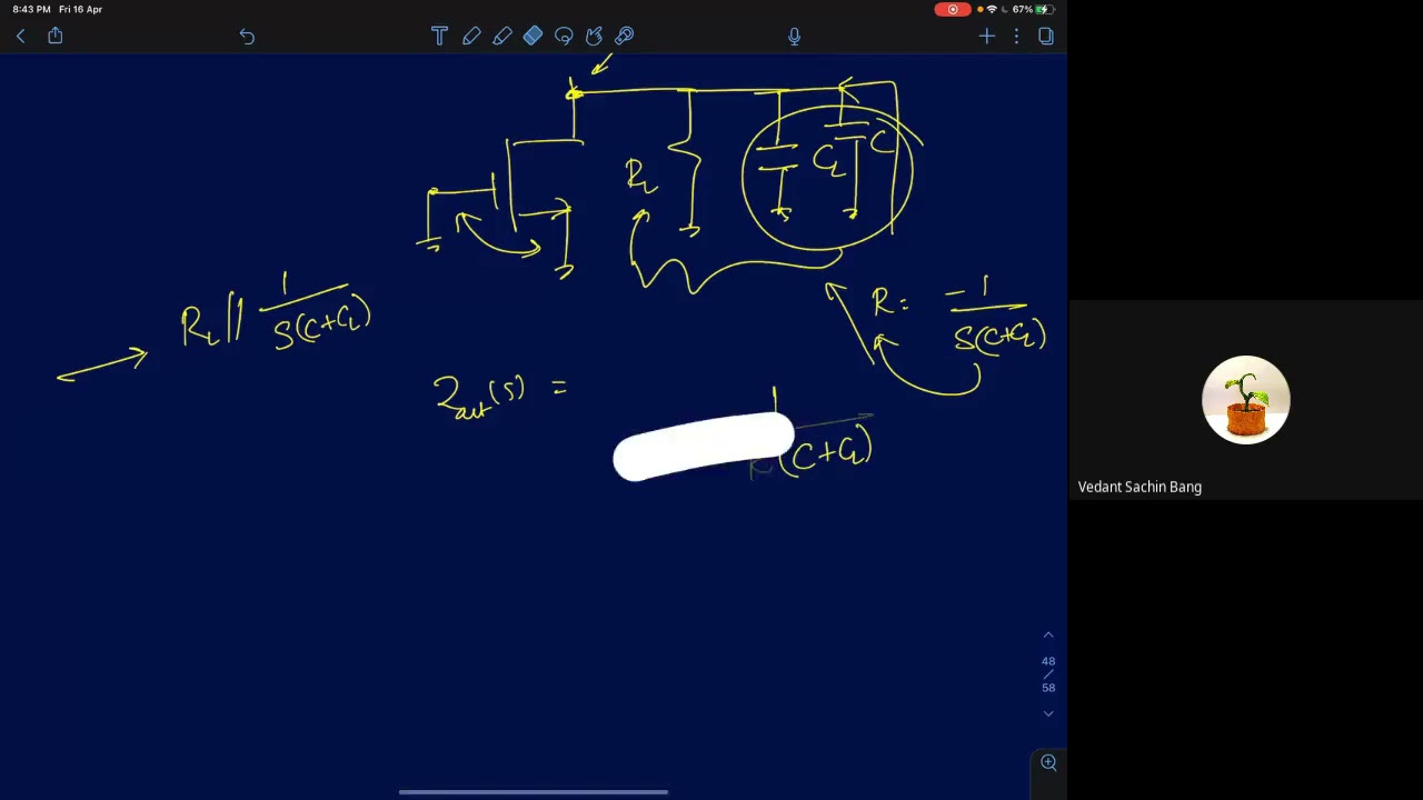 MUE   Lecture 60: Intuitive methods of finding poles and zeroes in MOS circuits