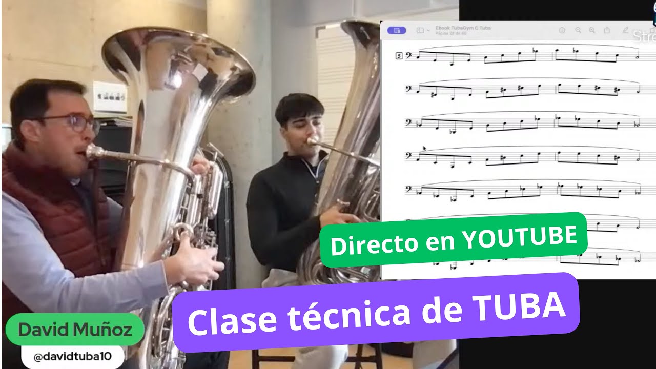 Технический урок игры на тубе с моим учеником Айтором