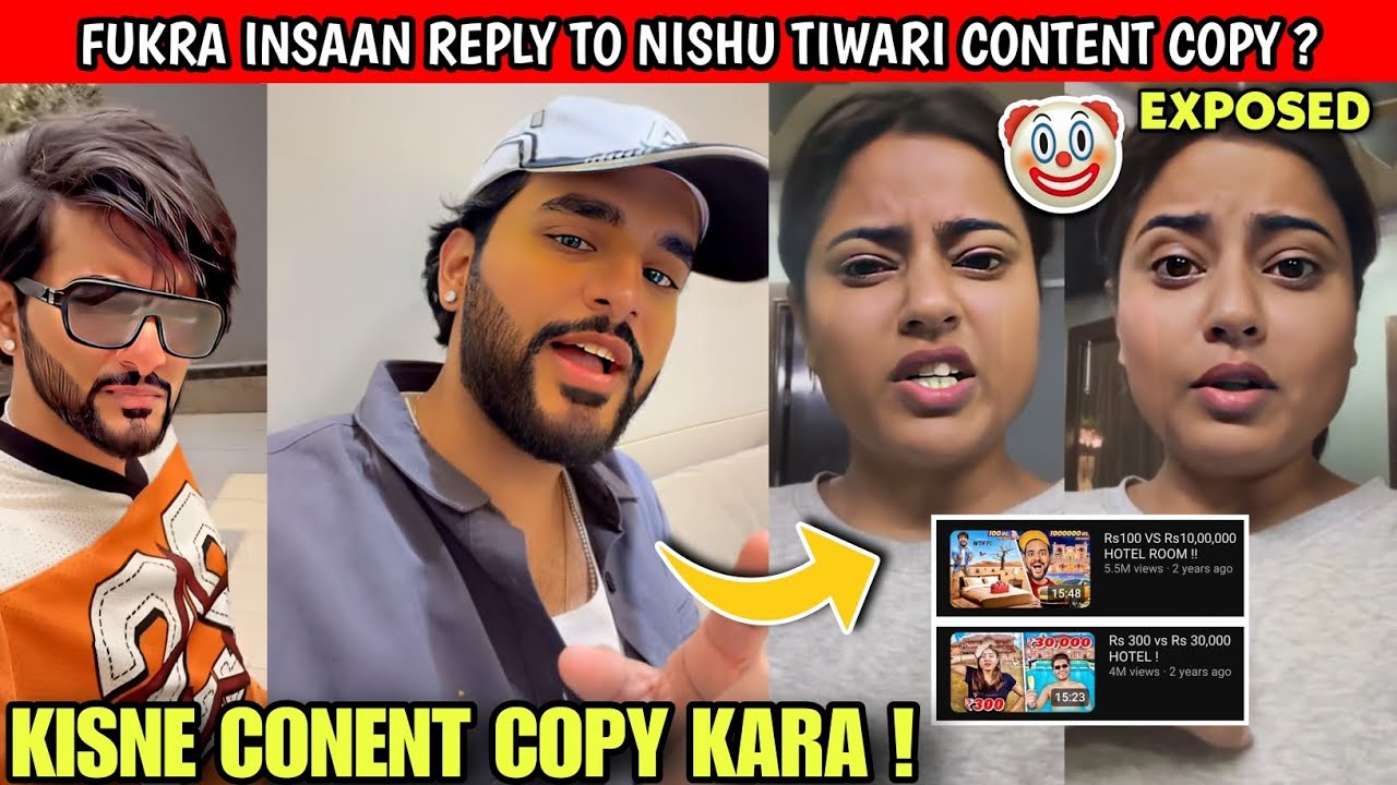OMG!🤯 Fukra Insaan Angry Reply To Nishu Tiwari | Nishu Tiwari Copy Fukra Content | Nishu Exposed !