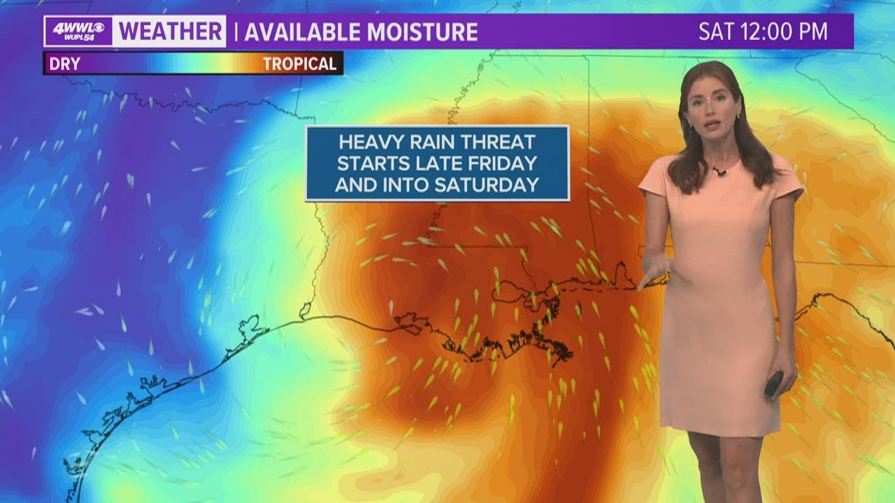 Wednesday night tropical update: Downpours expected late Friday