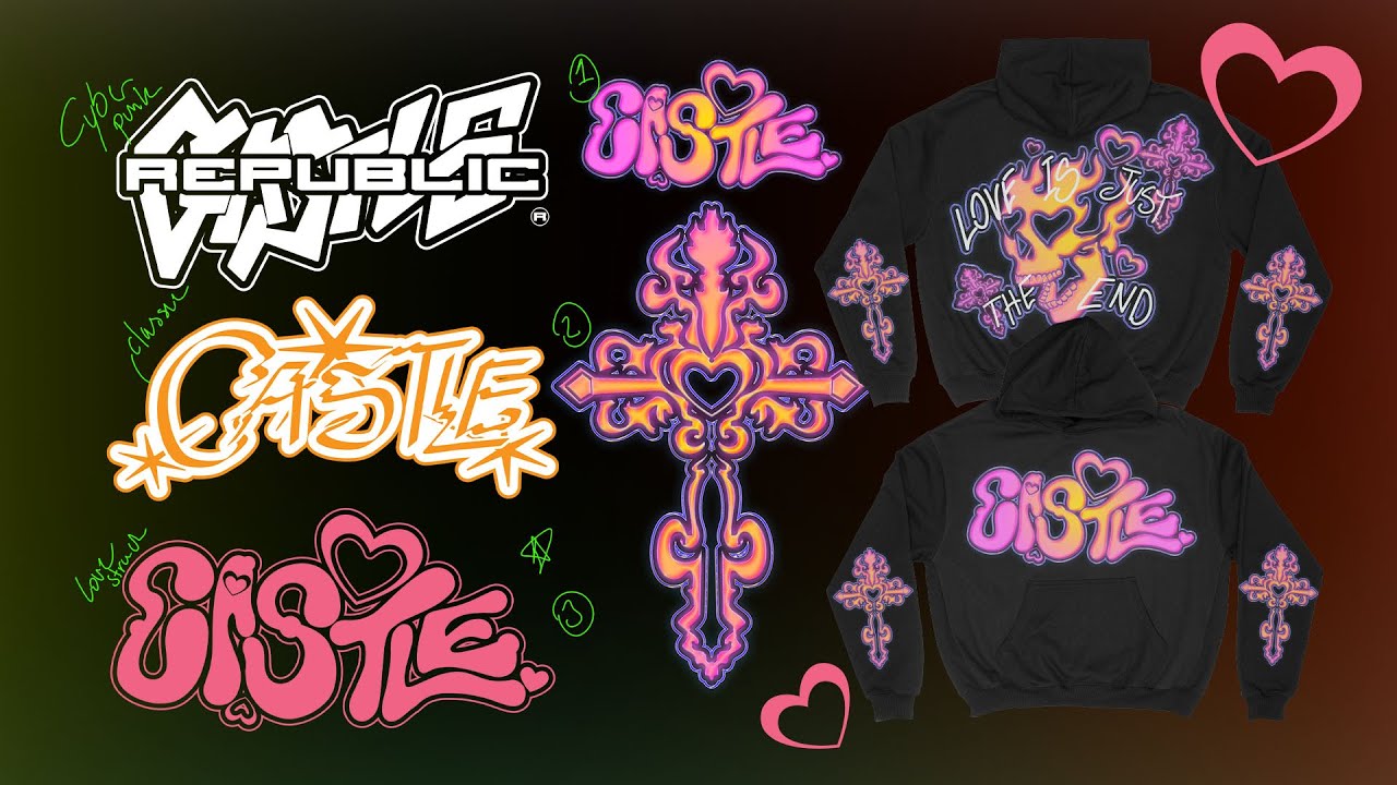 MAKING Y2K DESIGNS AND LOGOS FROM SCRATCH | Photoshop & Illustrator