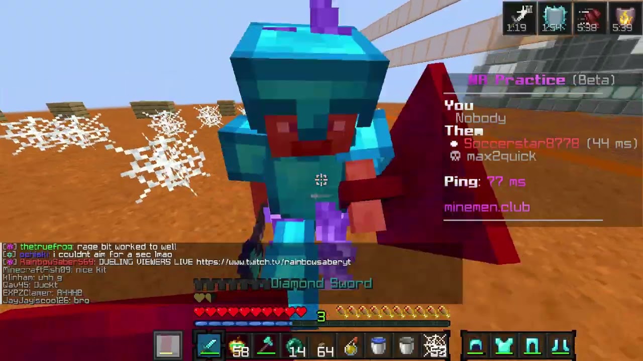 winning a 2v1 in minemen.club