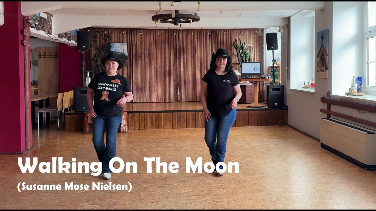 Line Dance WALKING ON THE MOON (Susanne Mose Nielsen) Teach / Dance