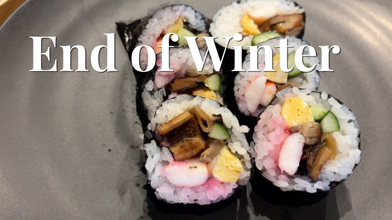 Making Setsubun Eho-maki while waiting for spring