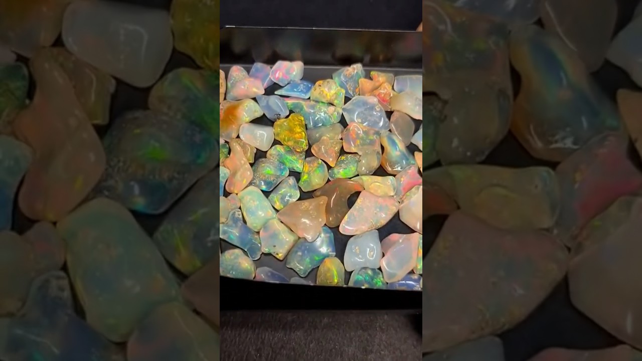 Polished opal rough #edelsteen #crystal #opal #emeraldstone #blackopal #gemstone #gem #greenopal