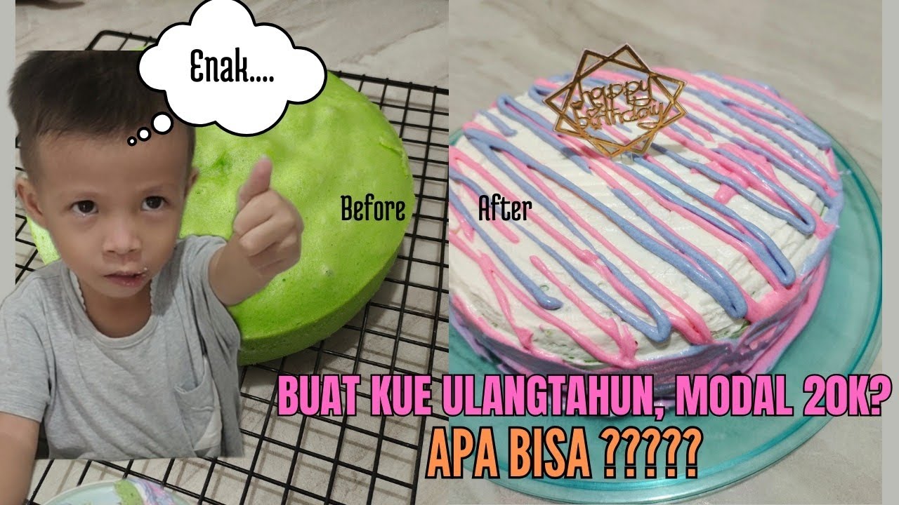 BUAT KUE ULANGTAHUN, MODAL 20K? APA BISA?