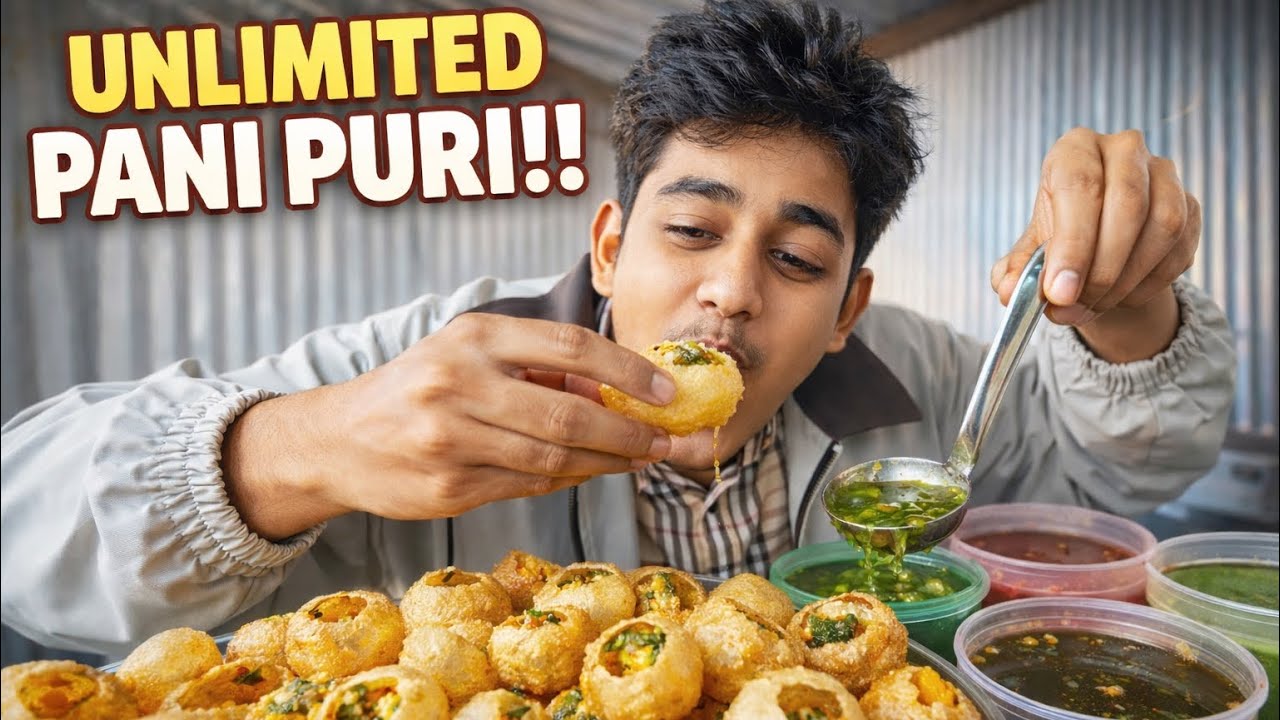 Eating Unlimited Pani Puri 🤤 | Golgappa Challenge | Street Food Lover