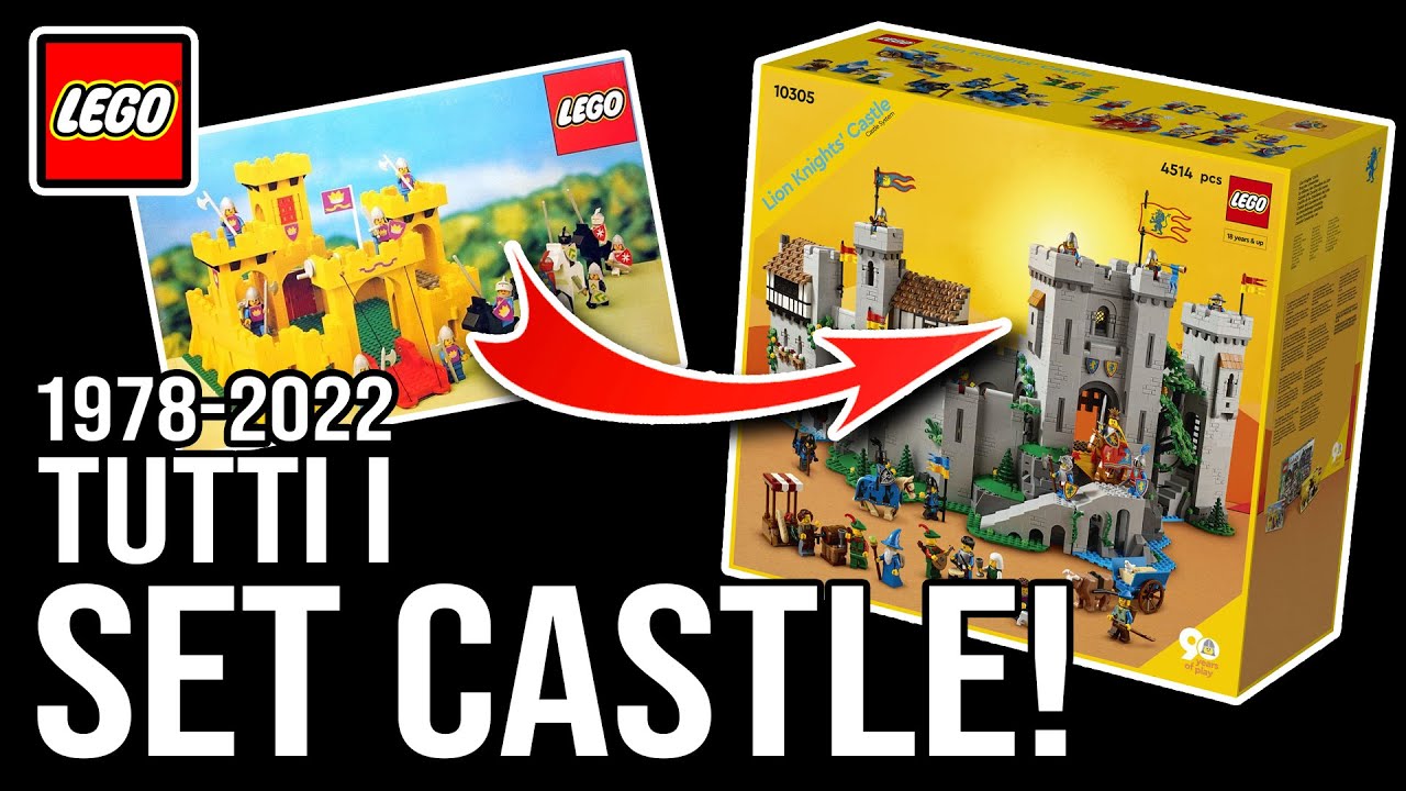 TUTTI I SET LEGO CASTLE DAL 1977 A OGGI + BONUS! COLLEZIONE COMPLETA, TUTTI I PERSONAGGI E LA STORIA