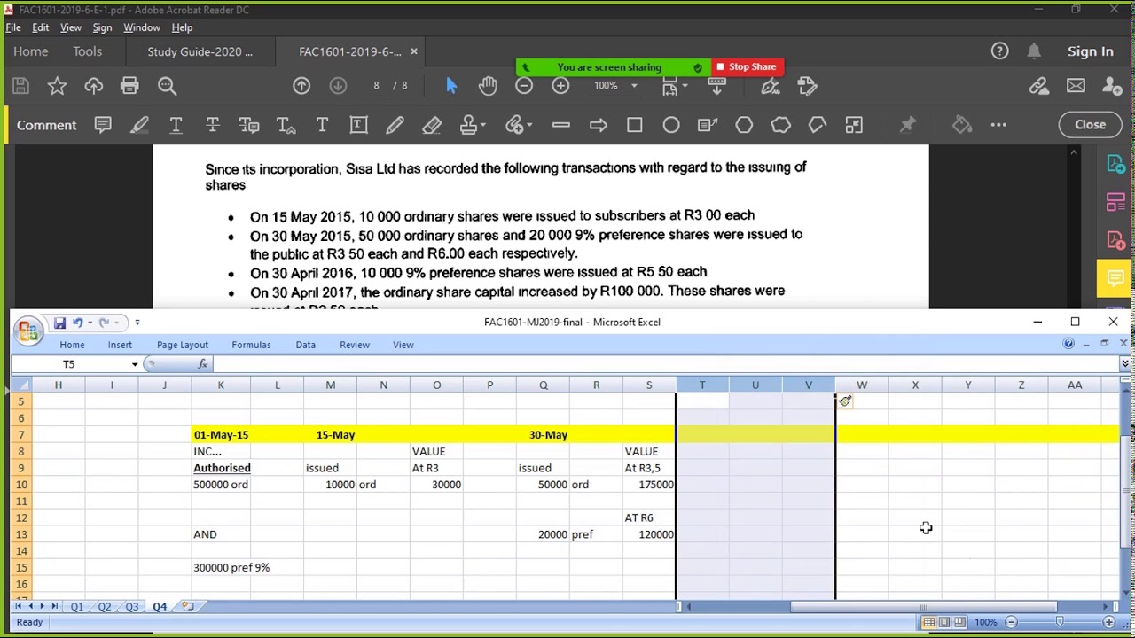 Accounting fac1601 past paper MJ2019 Q1&4 part 1