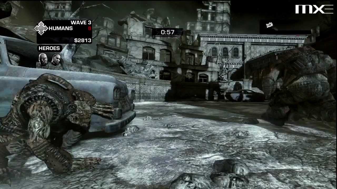 Gears of War 3 - Beast Mode Waves 1-10 Gameplay HD