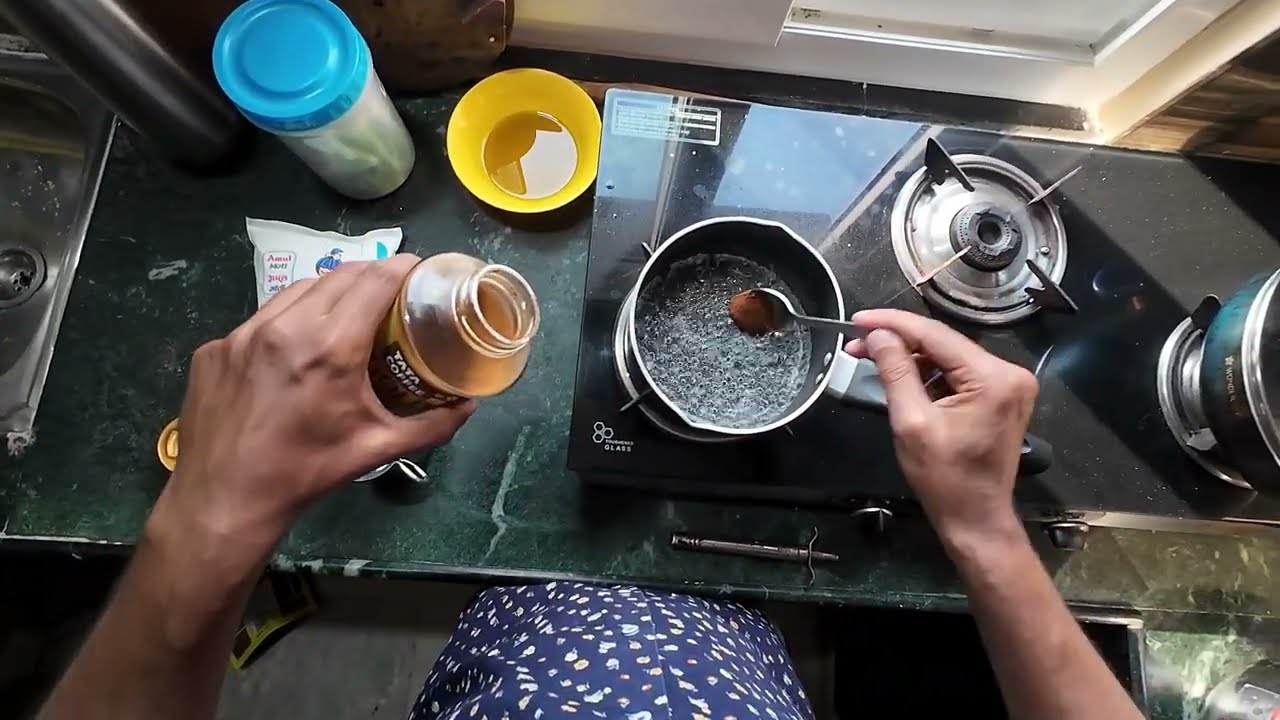 ASMR POV:  Milk coffee without machine | सिर्फ 5 मिनट में बिना मशीन के मिल्क कॉफी बनाएं | 🇮🇳