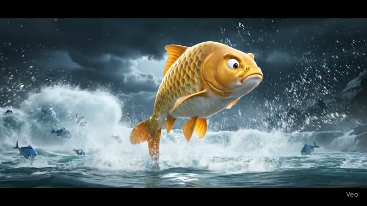 THE CARP TRANSFORMING INTO A DRAGON