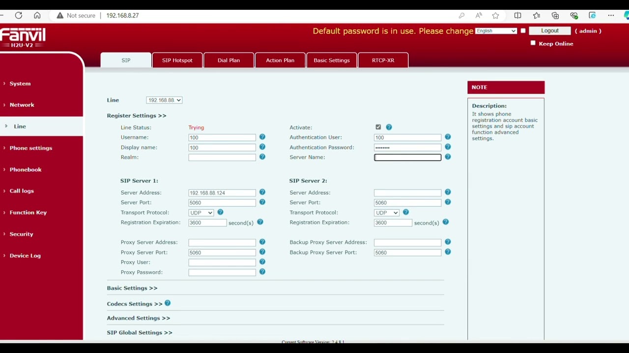 ZYCOO PBX  - How to add Domain Server in your IP Phone extension . (In other site/location)