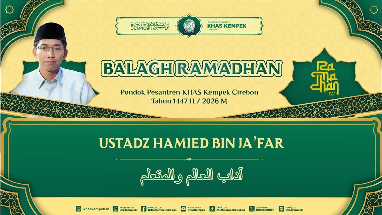 🔴 [LIVE] NGAJI RAMADHAN | KITAB ADABUL 'ALIM WAL MUTA'ALLIM | USTADZ HAMIED BIN JA'FAR