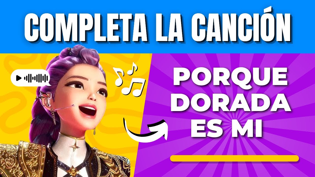 Completa la CANCIÓN de PELÍCULAS 🍿 🎶 Guerreras Kpop 💅 Frozen ❄️ Moana 🌸 Encanto