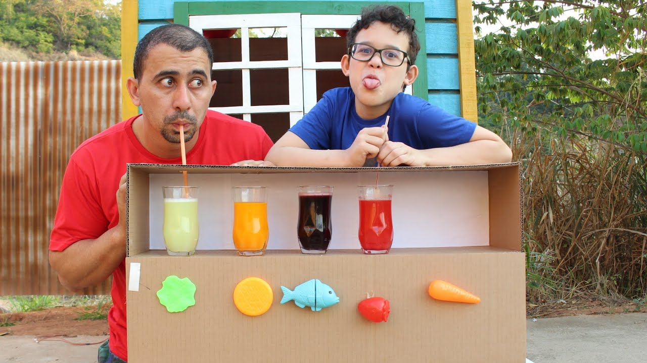 LUCAS E PAPAI BRINCAM DE DESAFIOS