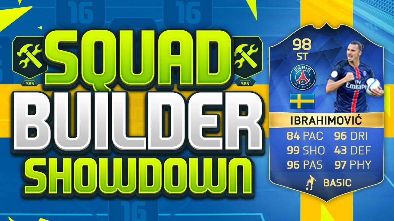 FIFA 16 SQUAD BUILDER SHOWDOWN!!! TEAM OF THE SEASON IBRAHIMOVIC!!! 98 Rated Zlatan Squad Duel