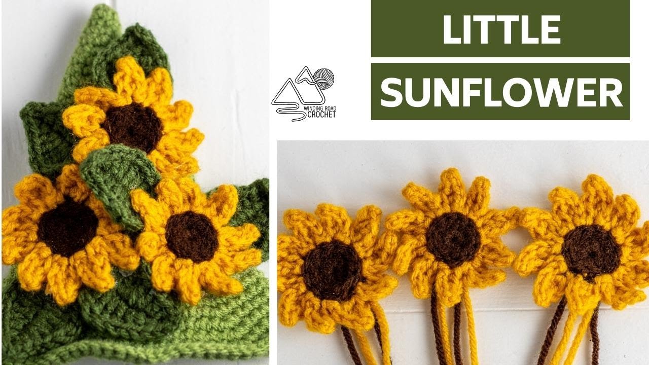 CROCHET: Mini Sunflower Quick Crochet Fall Pattern by Winding Road Crochet.