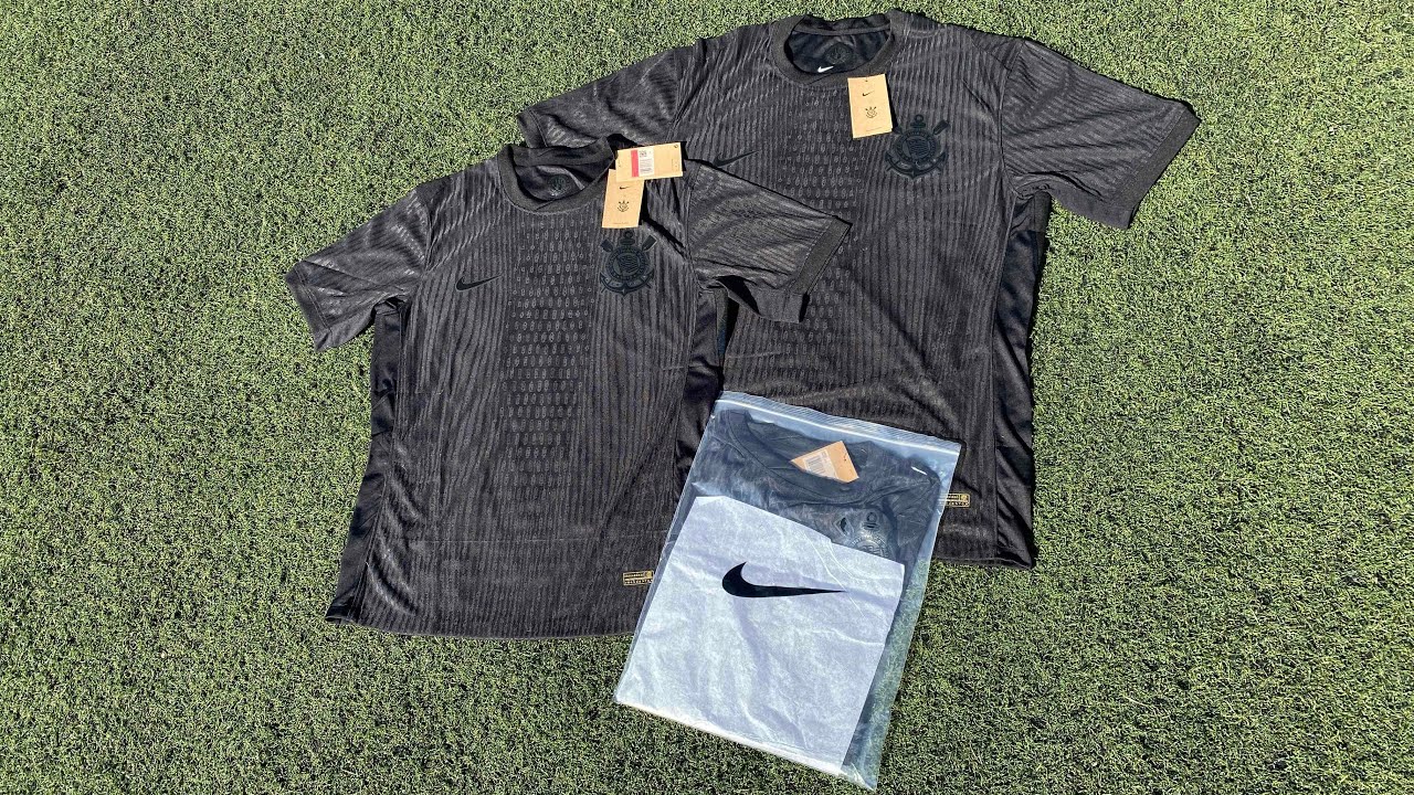 VERSÃO JOGADOR CAMISA DO CORINTHIANS PRETA