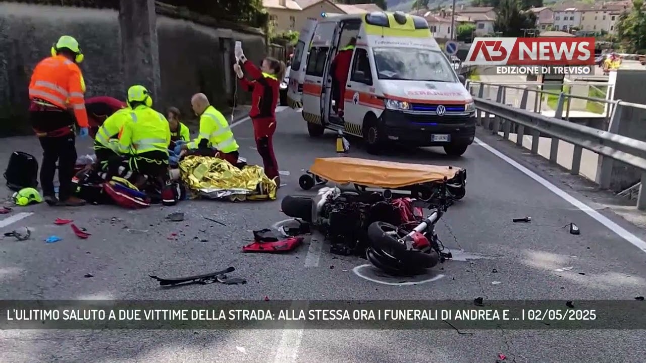 L'ULITIMO SALUTO A DUE VITTIME DELLA STRADA: ALLA STESSA ORA I FUNERALI DI ANDREA E ... | 02/05/2025