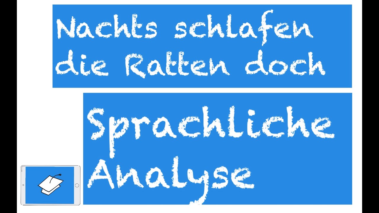 Kurzgeschichte IV Sprachanalyse, Nachts schlafen die Ratten doch, Borchert