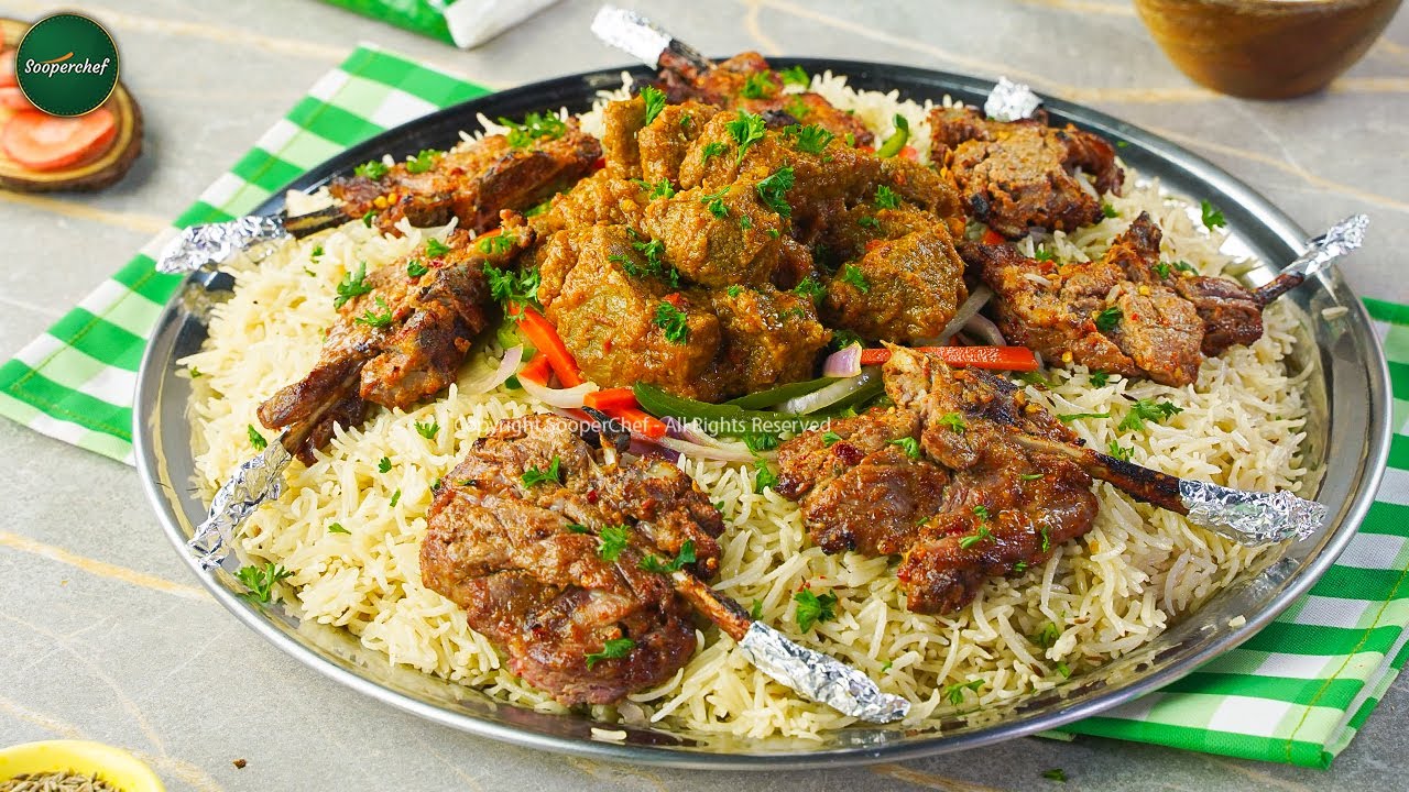 Mutton Rice Platter Recipe by SooperChef | Bakra Eid Recipes