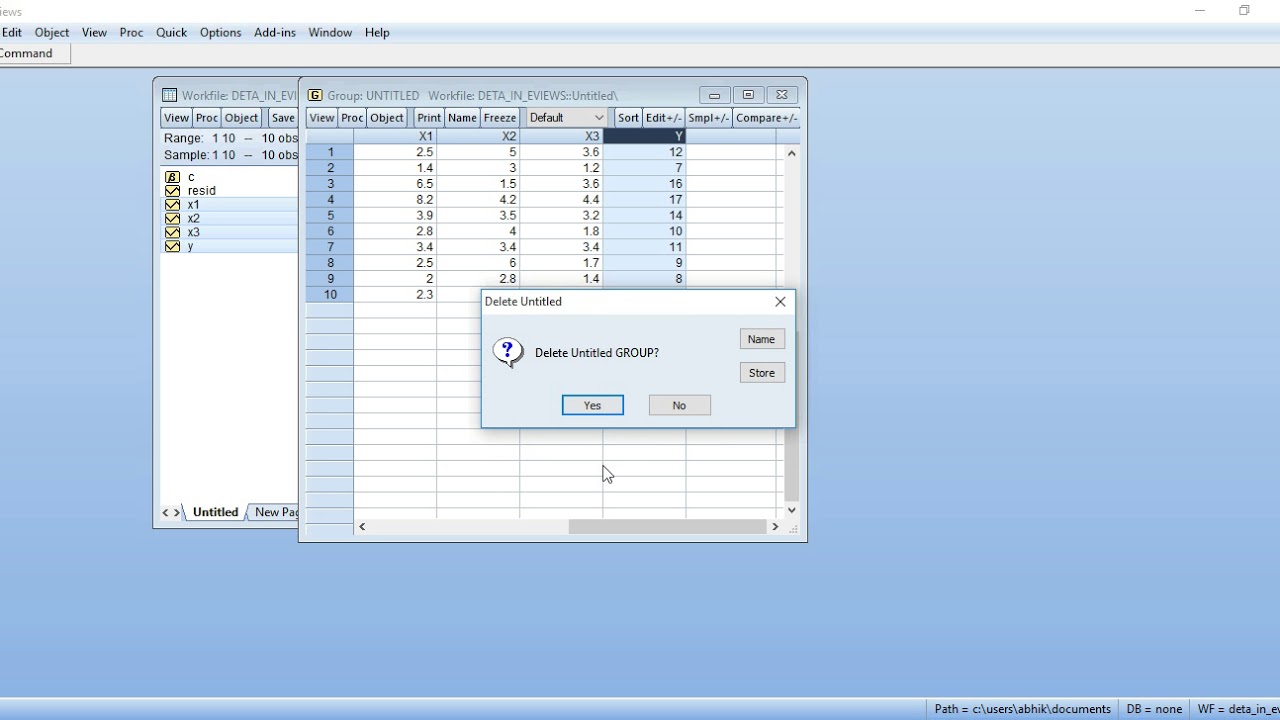 Correlation Analysis in Eviews and Interpretation of Correlation Outcome || Abhik Defines