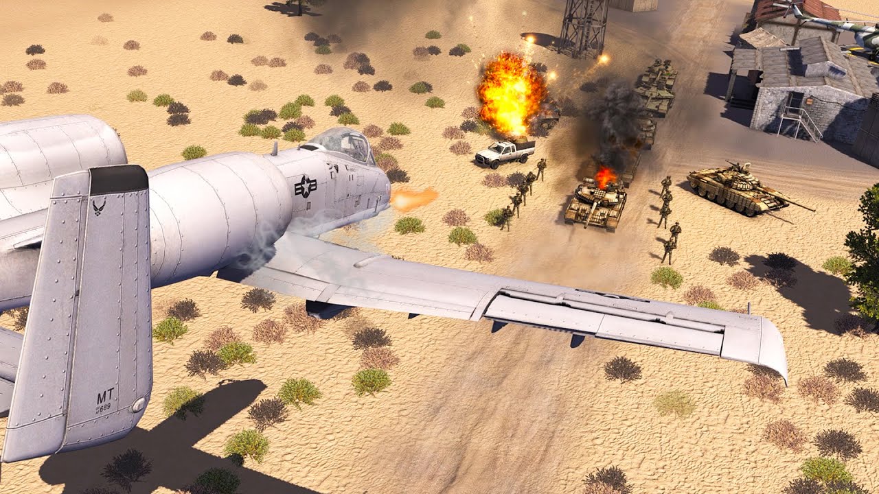 American 30mm A-10 Tank Buster & Apache in Action [Call to Arms]