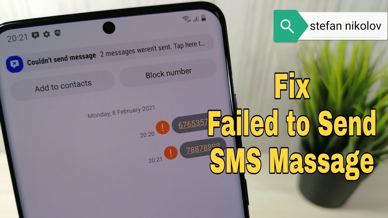 How to Fix Couldn't send Message, all phones running Android.